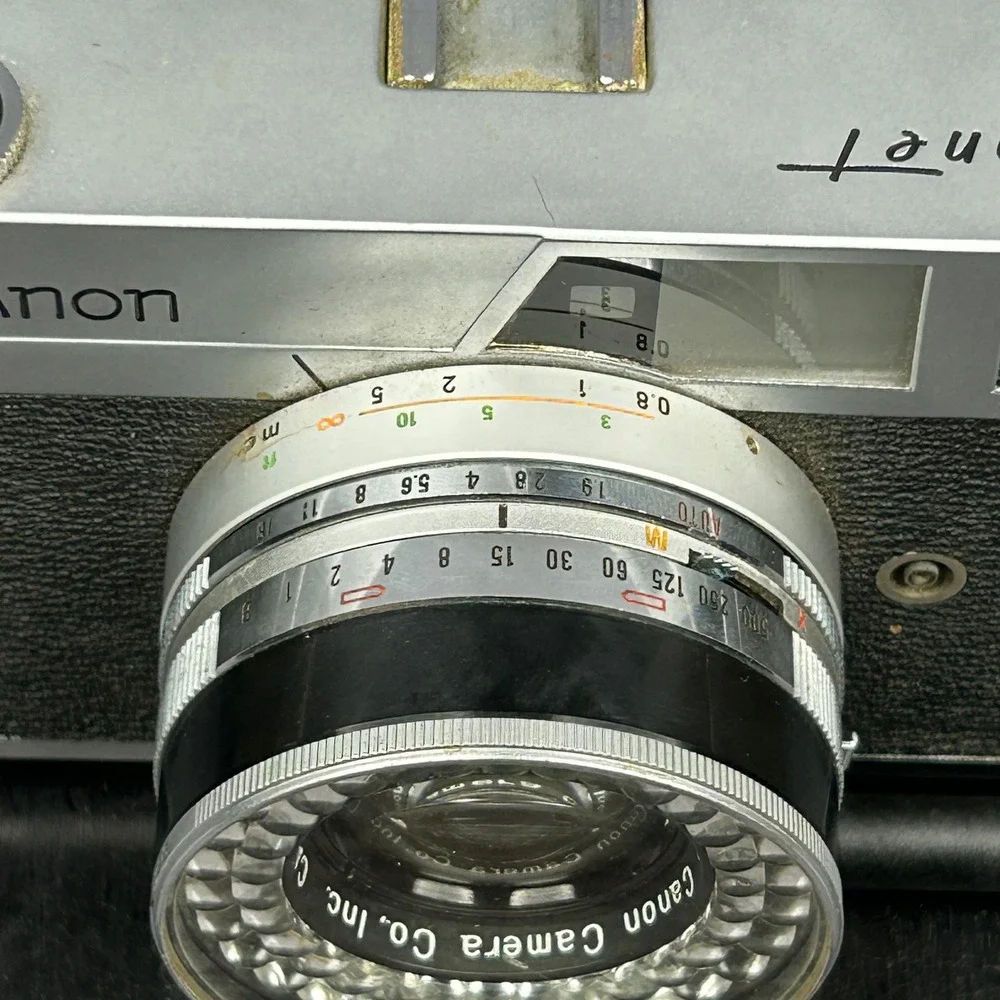 Vintage Canon Canonet 35mm Rangefinder Film Camera w/ Leather Case Japan Untest